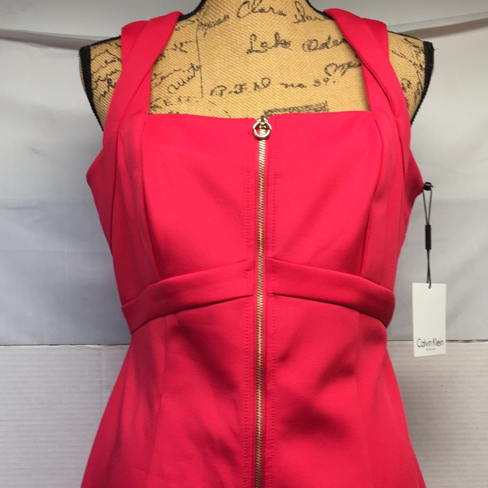 NWT Calvin Klein CrissCross Top Full Zip Dress 12